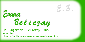 emma beliczay business card